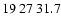 $19\>27\>31.7$