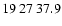 $19\>27\>37.9$