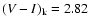 $(V-I)_{\rm k} = 2.82$