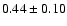 $ 0.44 \pm 0.10$