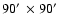 $90\hbox{$^\prime$ }\times 90\hbox{$^\prime$ }$