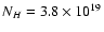$N_H = 3.8\times 10^{19}$