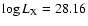 $\log L_{\rm
X} = 28.16$