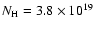 $N_{\rm H} = 3.8\times 10^{19}$