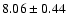 $ 8.06 \pm 0.44$