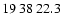 $19\>38\>22.3$