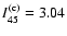 $I^{\rm (c)}_{45}=3.04$