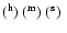 ${\rm (^h)\ (^m)\ (^s)\ }$