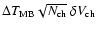 $\Delta T_{\rm MB} \sqrt{N_{\rm ch}}~\delta V_{\rm ch}$