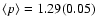 $\langle p\rangle =1.29(0.05)$