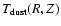$T_{{\rm dust}}(R,Z)$