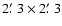 $2\hbox {$.\mkern -4mu^\prime $ }3\times 2\hbox {$.\mkern -4mu^\prime $ }3$