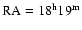 $\rm RA=18^{h}19^{m}$