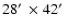 $28\hbox{$^\prime$ }\times 42\hbox{$^\prime$ }$