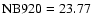 $\rm NB920 = 23.77$