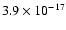 $3.9 \times 10^{-17}$