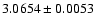 $3.0654\pm{0.0053}$