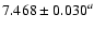 $7.468\pm{0.030}^a$