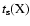 $t_{\rm s}({\rm X})$