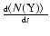 $\frac{{\rm d}\hbox{$\left<N({\rm Y})\right>$ }}{{\rm d}t}$