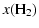 $\displaystyle x({\rm H_2})$