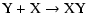 $\displaystyle \rm Y + X \rightarrow \rm XY$