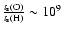 $\frac{t_{{\rm s}}({\rm O})}{t_{{\rm s}}({\rm H})}\sim
10^{9}$