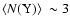 $\hbox{$\left<N({\rm Y})\right>$ }\sim3$