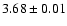 $3.68\pm 0.01$