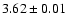 $3.62 \pm 0.01$