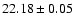 $22.18\pm 0.05$