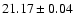 $21.17\pm0.04$