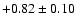$+0.82\pm0.10$