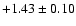 $+1.43\pm0.10$