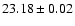 $23.18\pm0.02$