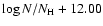 $\log N / N_{\rm H} + 12.00$