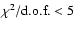 $\chi^2/\textrm{d.o.f.}<5$