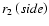 $ r_2 \left( side \right)$