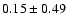$0.15 \pm 0.49$