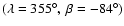 $(\lambda=355^\circ,~\beta=-84^\circ)$