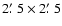 $2\hbox{$.\mkern-4mu^\prime$ }5 \times 2\hbox{$.\mkern-4mu^\prime$ }5$