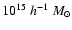 $10^{15}\ h^{-1}~M_{\odot}$