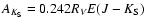 $A_{K_{\rm S}} = 0.242 R_V E(J-K_{\rm S})$