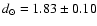 $d_\odot=1.83\pm0.10$