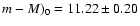 $m-M)_0=11.22\pm0.20$