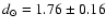 $d_\odot=1.76\pm0.16$