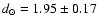 $d_\odot=1.95\pm0.17$