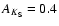 $A_{K_{\rm S}}=0.4$