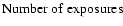 ${\rm Number\ of\ exposures} $