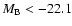 $M_{\rm B} < -22.1$